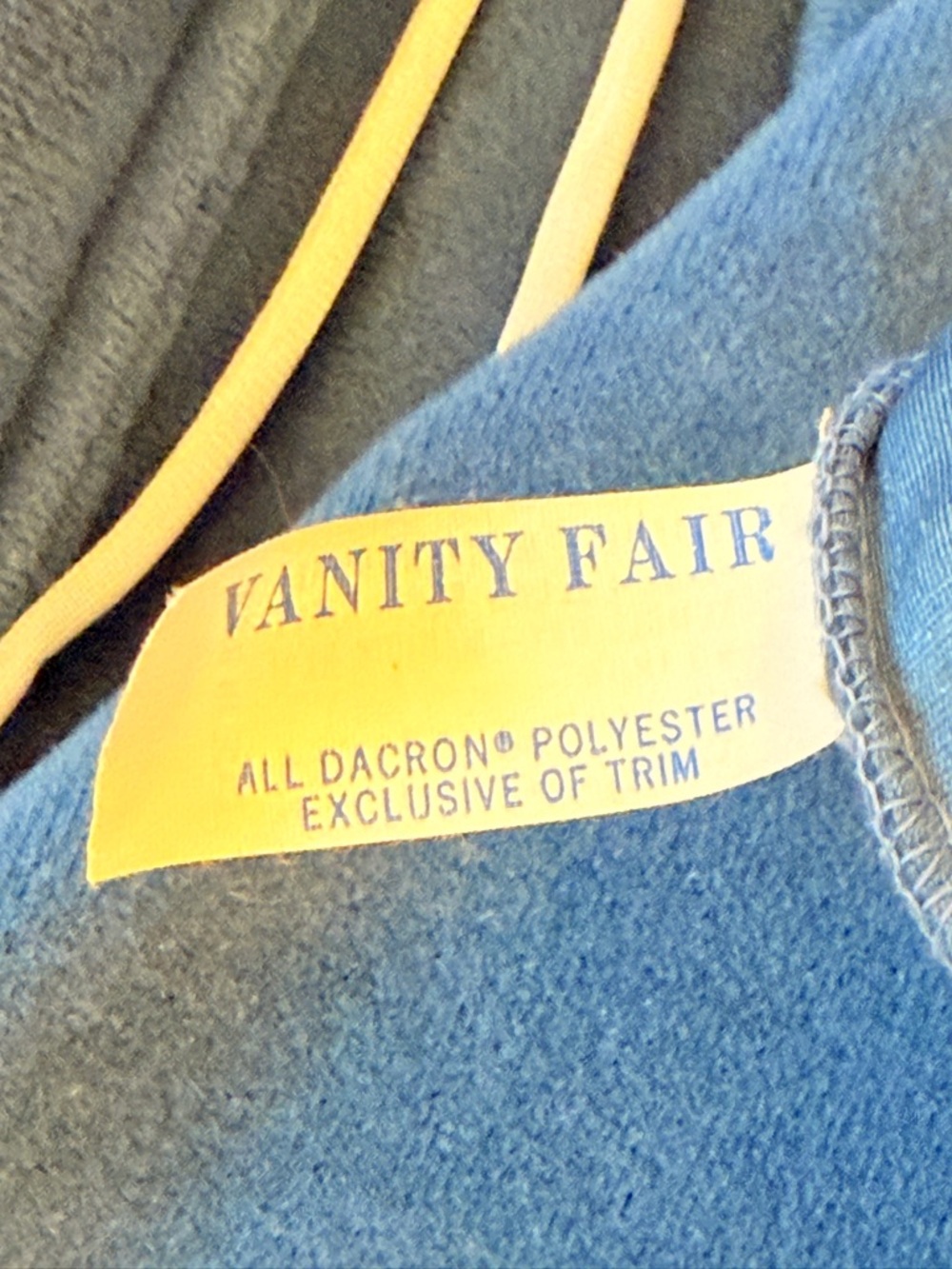 1970’s Vanity Fair Periwinkle Blue Maxi House Coat with Butterfly Sleeves - Picture 8 of 17